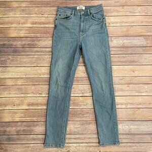 Reformation High Rise Skinny Crop Jeans Barbados Light Wash